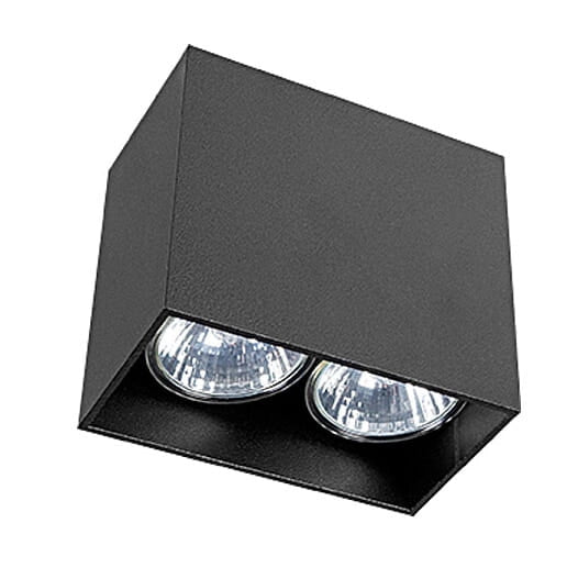 Spot soffitto Nowodvorski GAP nero alluminio 2xGU10