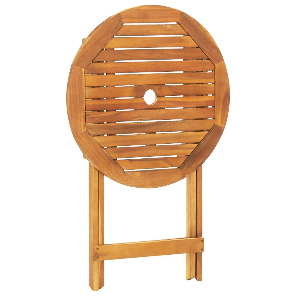Set da Bistrot 3 pz Nero in Polyrattan e Legno Massello 3281790