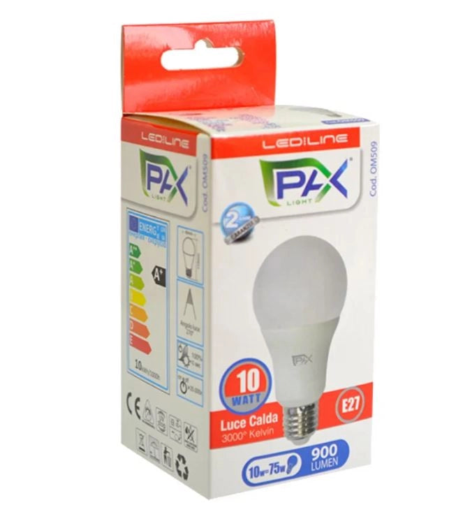 LAMPADINA GOCCIA A LED 10 2700K 910LM E27 A60
