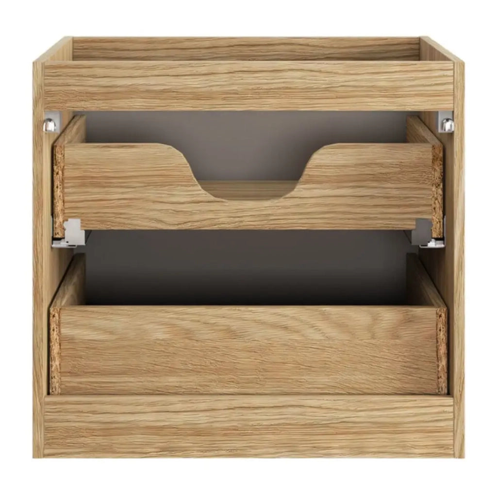 Mobile sottolavabo YOKA – Beige e rovere chiaro 60 cm