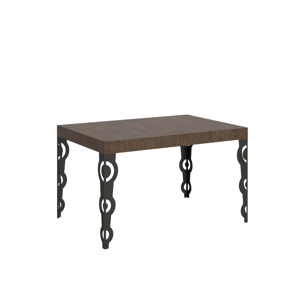 Tavolo Allungabile 140-244x90x77 cm Karamay Noce Telaio Antracite