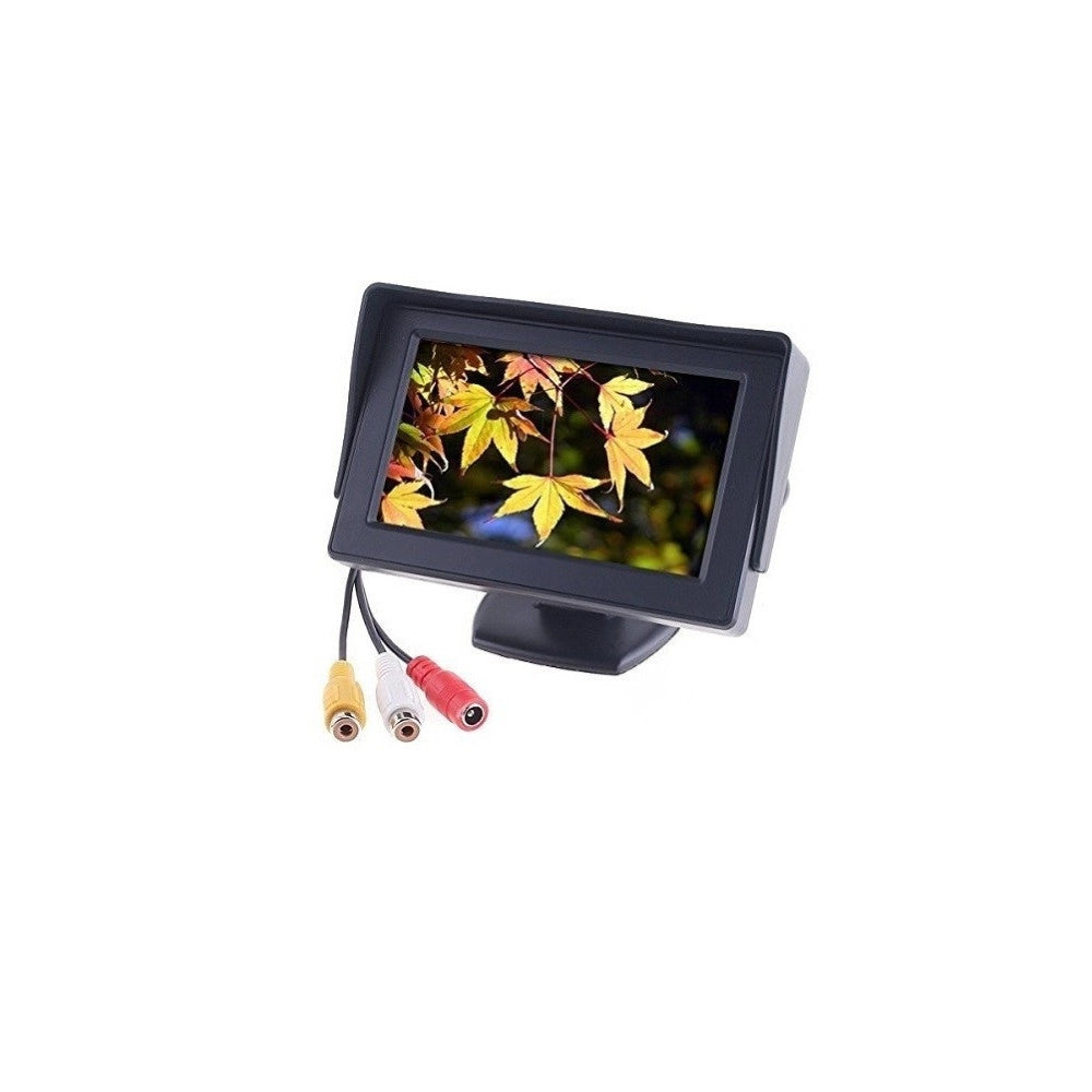 Trade Shop - Monitor Schermo A Colori 4,3" Tft Lcd  Per Auto Retrovisore Kit Retromarcia Vcr -