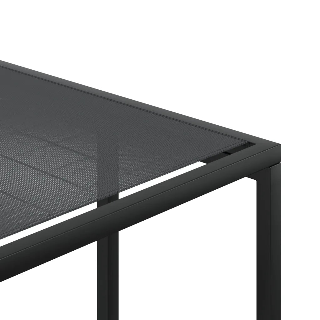 Set da Pranzo da Giardino 17 pz Nero in Textilene 3295132
