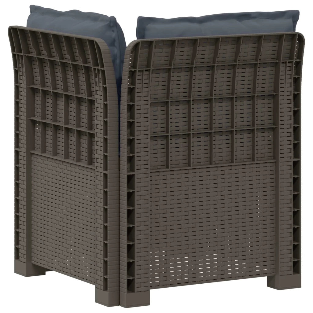 Divano da Giardino a 1 Posto con Cuscini Aspetto Rattan PP 8011847