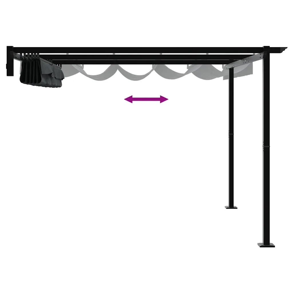 Gazebo Antracite 300 x 300 x 200 cm Poliestere 4003972
