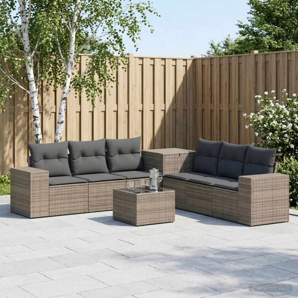 Set di divani 8 pz Grigio e Grigio Scuro 3448492