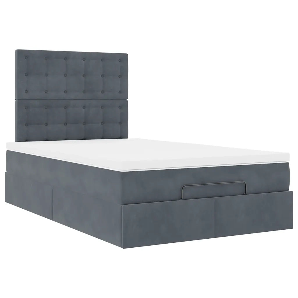 Struttura Letto Pouf con Materassi 120x200 cm Velluto 3313608