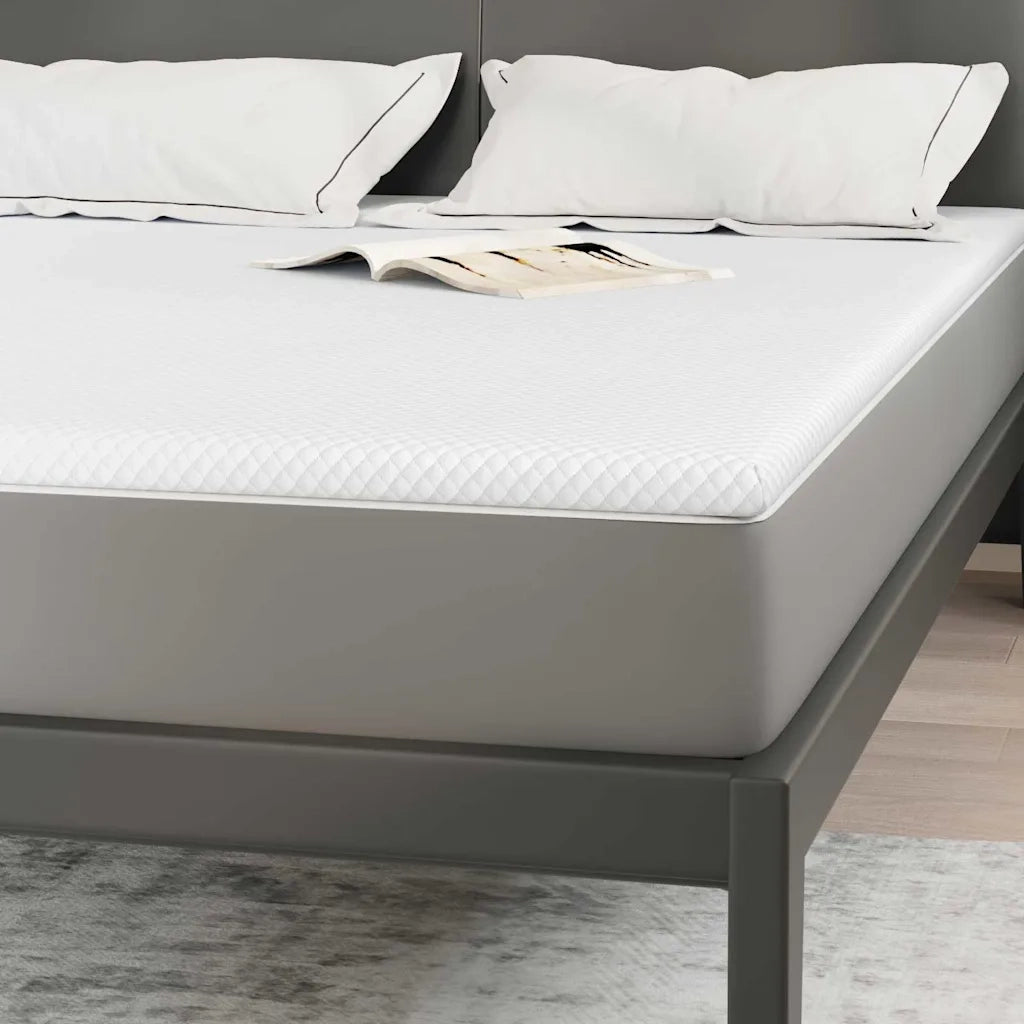 Topper per materasso Bianco 160 x 200 cm Tessuto Jacquard 4106217