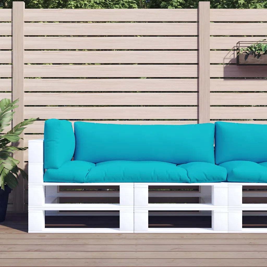 Cuscini per Pallet 3 pz Turchese in Tessuto Oxford 360965