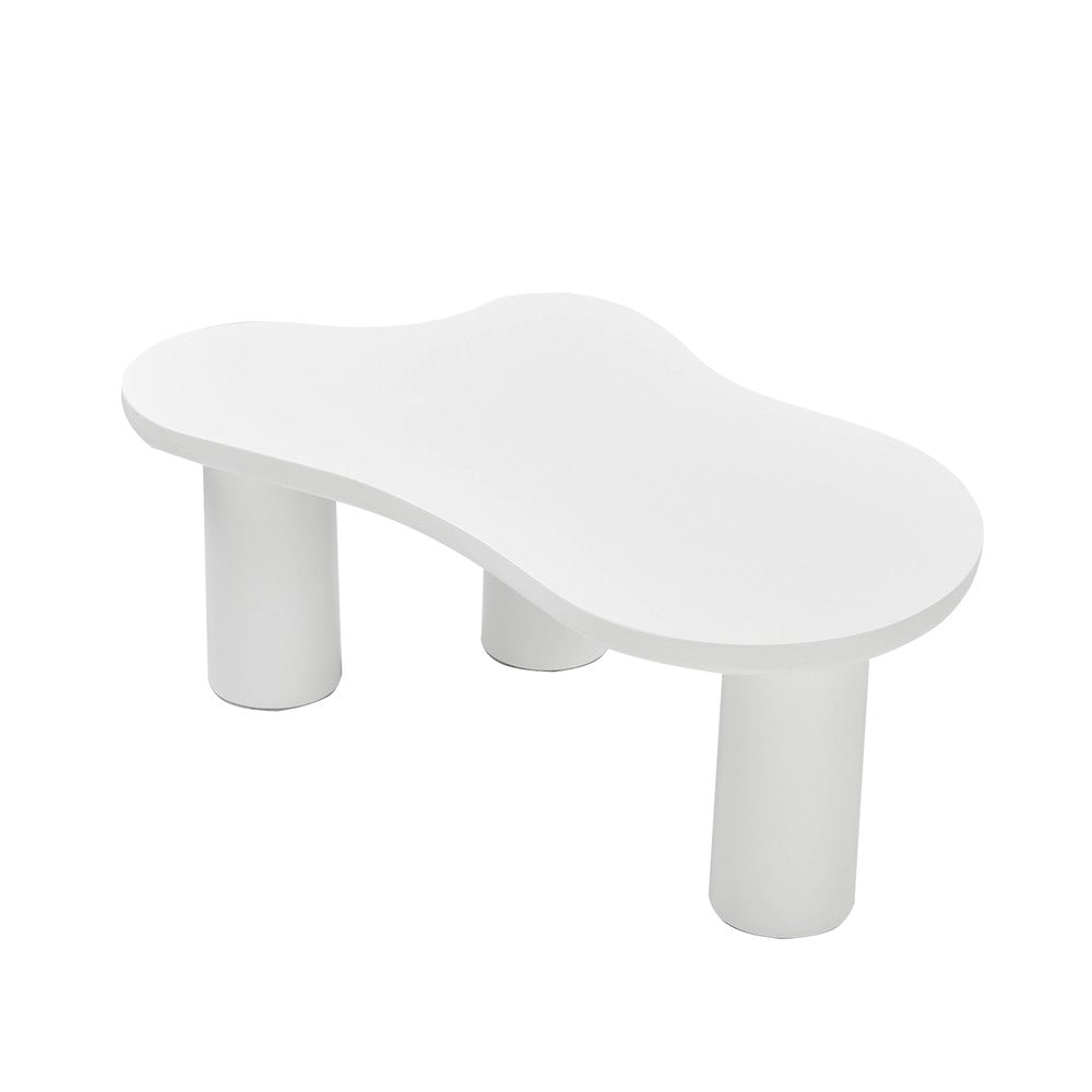 Tavolino da Caff¨¨ Forma Nuvola ¨C MINIMAL ¨C MDF e PVC, 107x66x40.5 cm