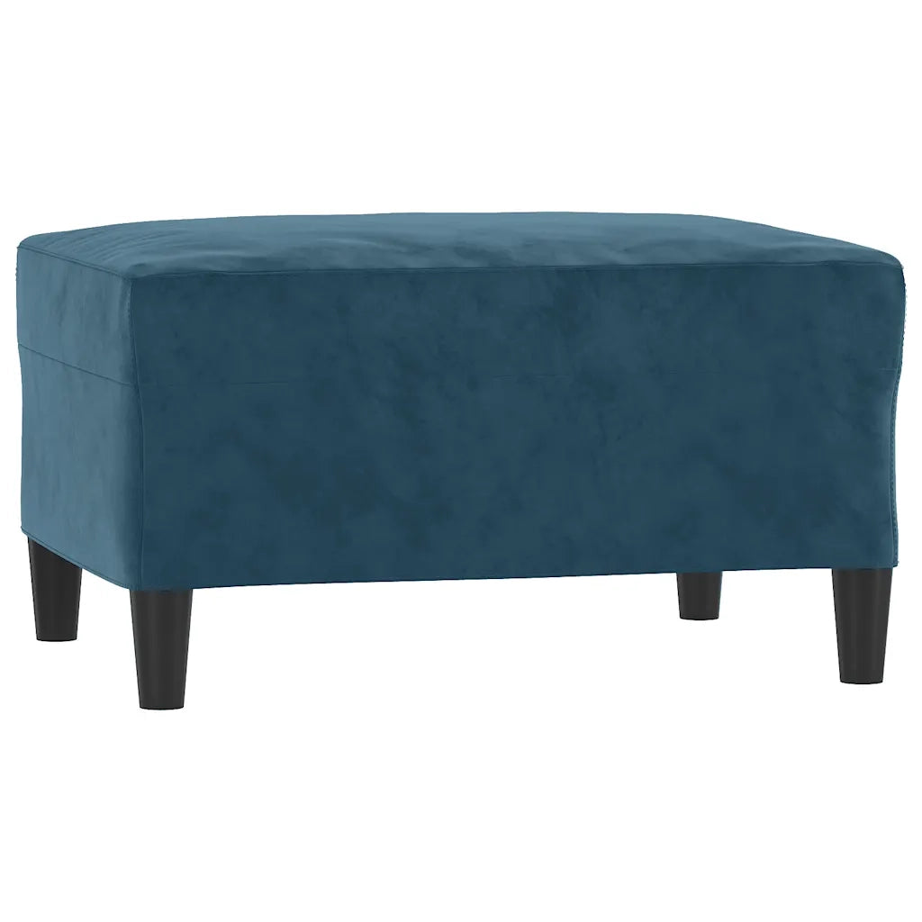 Set di Divani 3 pz con Cuscini Blu in Velluto 3201515