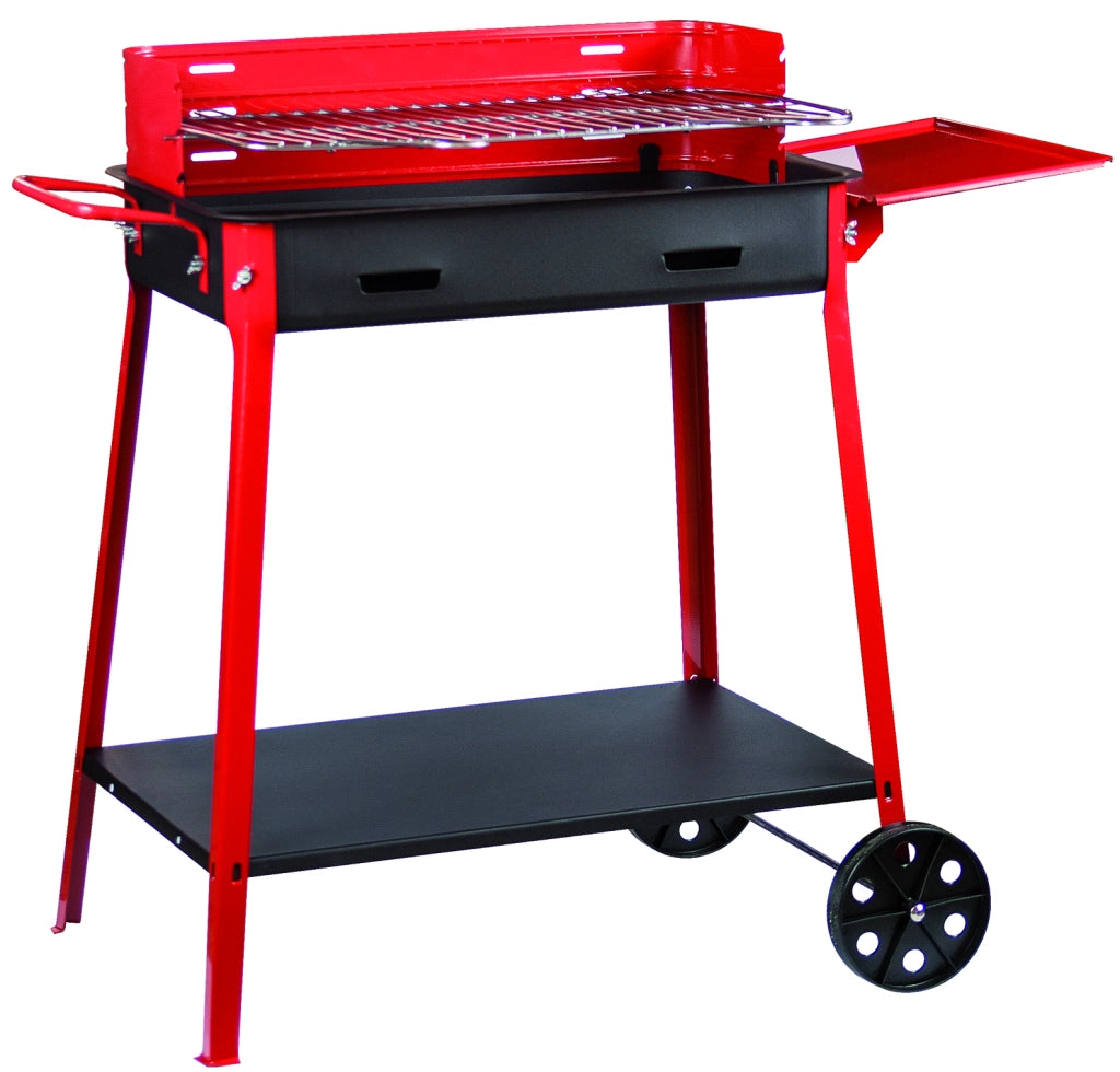 BARBECUE CON RUOTE E MENSOLA cm. 60x40x85 h