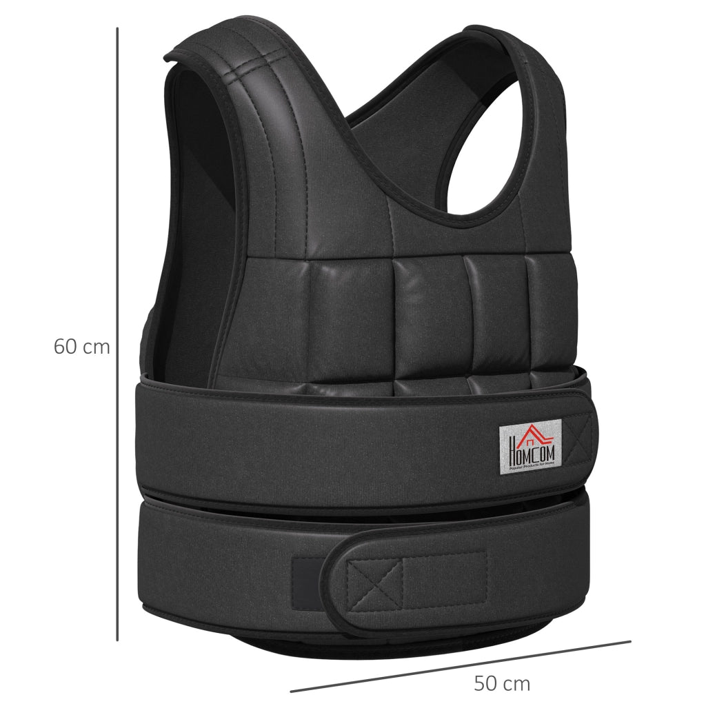 Giubbotto Zavorrato 30 kg ¨C Xylo ¨C Regolabile con 35 Sacchetti Oxford Metallo Nero 60x50 cm