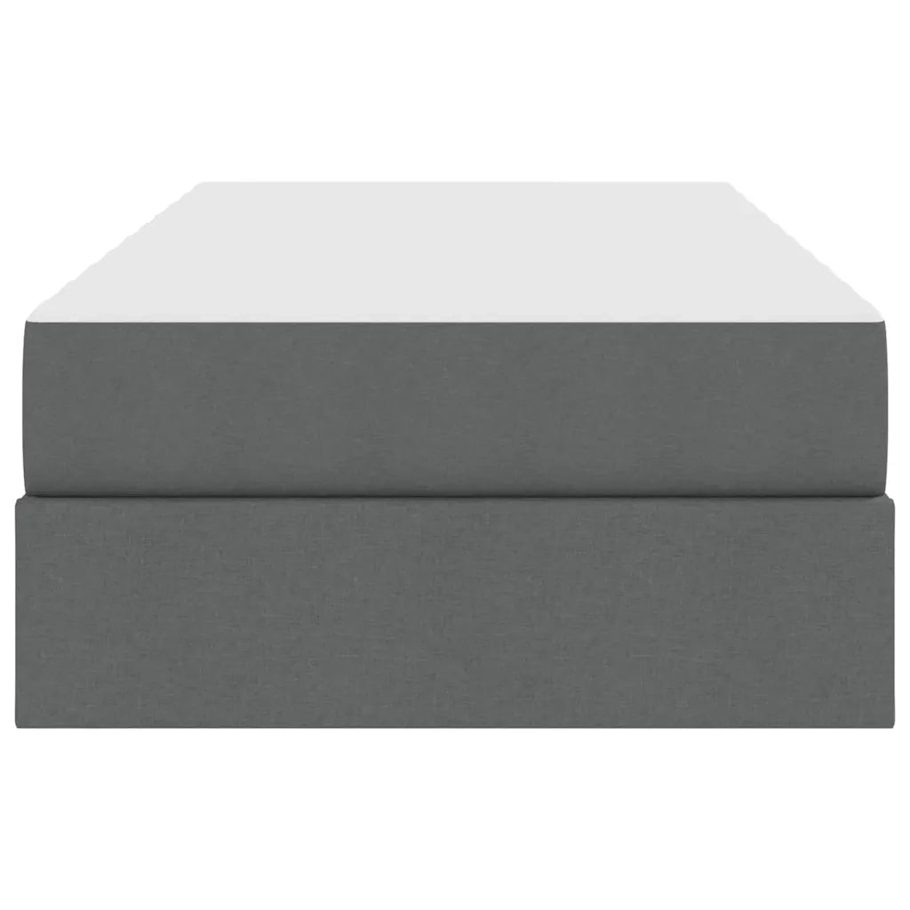 Letto con contenitore e materasso Grigio scuro 90 x 200 cm 3399635