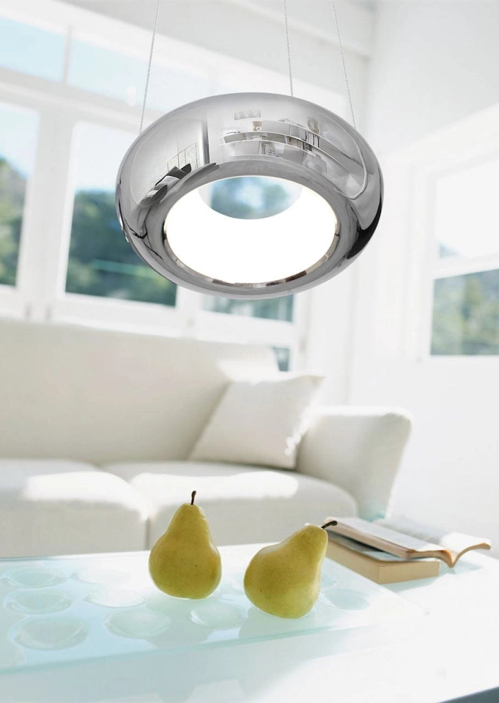Lampada a sospensione Milagro Mercurio ML328 LED 12W cromo Ø25