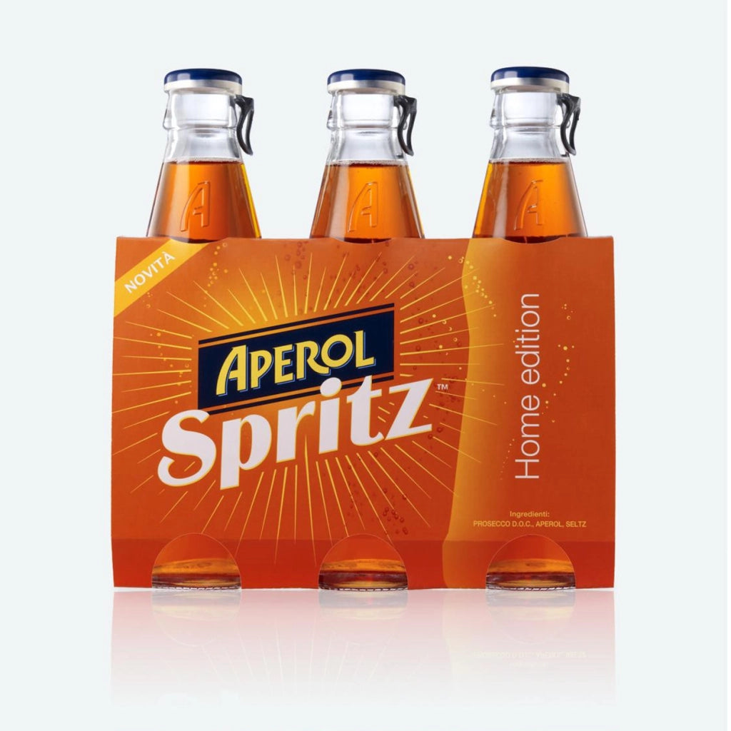 Aperol spritz aperitivo poco alcolico confezione 24 bottiglie di vetro da 175 ml