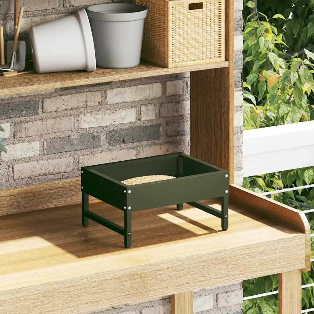 Mangiatore per Uccelli Verde oliva 80 x 28 x 13.5 cm 874625