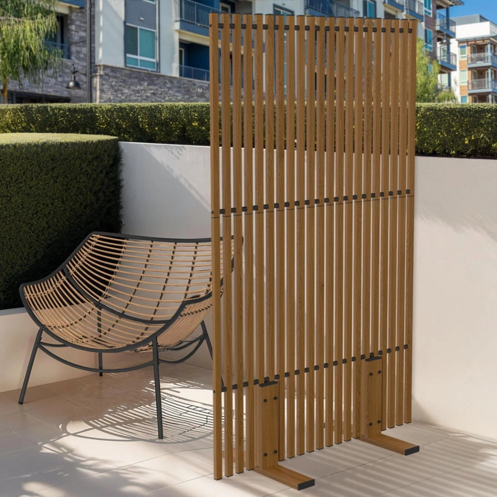 Schermo Decorativo per Esterni, 80 x 150 cm, Effetto Legno