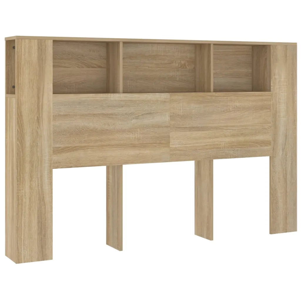 Testiera con Scomparti-Testata del letto Rovere Sonoma 160x18,5x104,5 cm