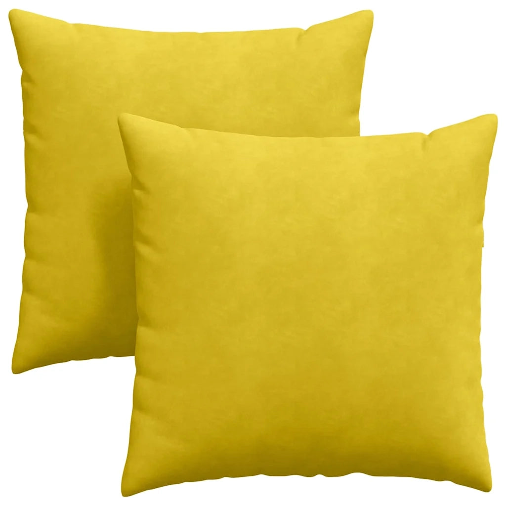 Cuscini da Divano 2 pcs Giallo 60 x 60 cm Tessuto in Cords 42014021