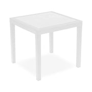 Tavolo in resina Ago bianco 78x78x73h