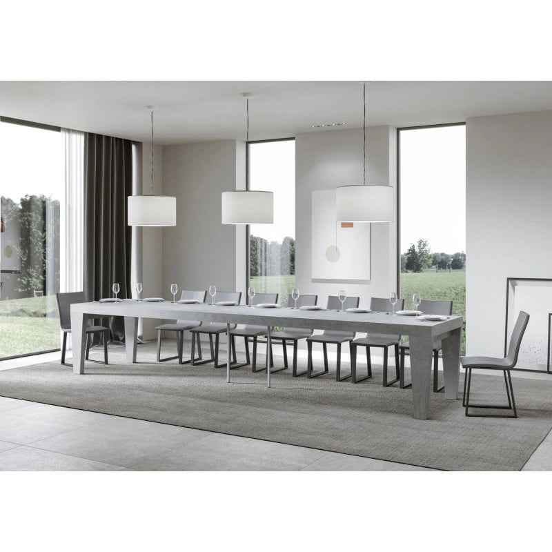 Tavolo allungabile 180/440x90 cm Spimbo Premium - Cemento