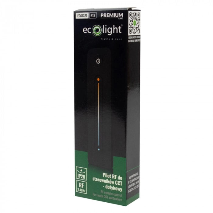 Telecomando RF touch R12 per strisce LED CCT nero Ecolight
