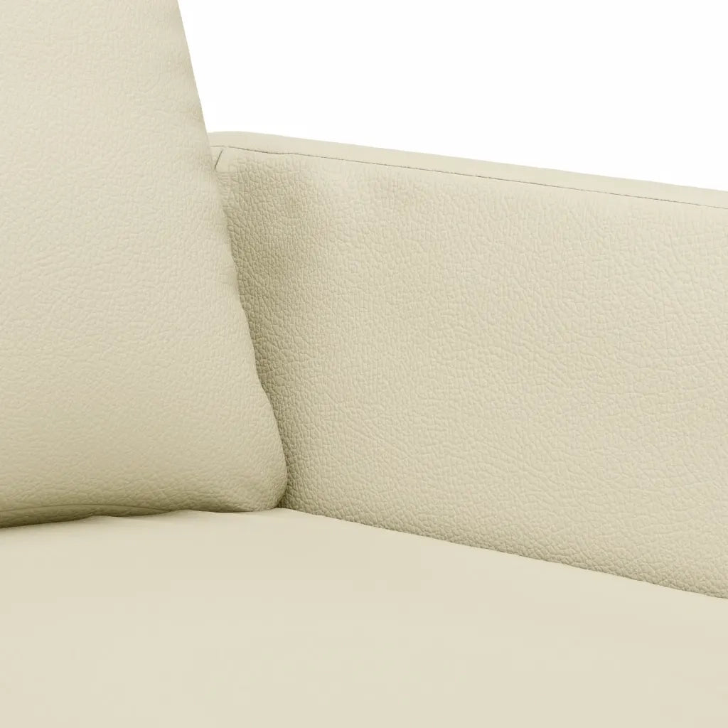 Set di Divani 3 pz con Cuscini crema in Similpelle 3201741