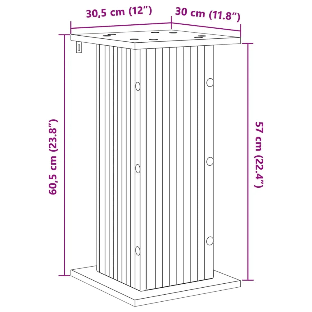 Supporto per piante 2 pcs Grigio Cemento 30,5 x 30 x 60,5 cm 899787