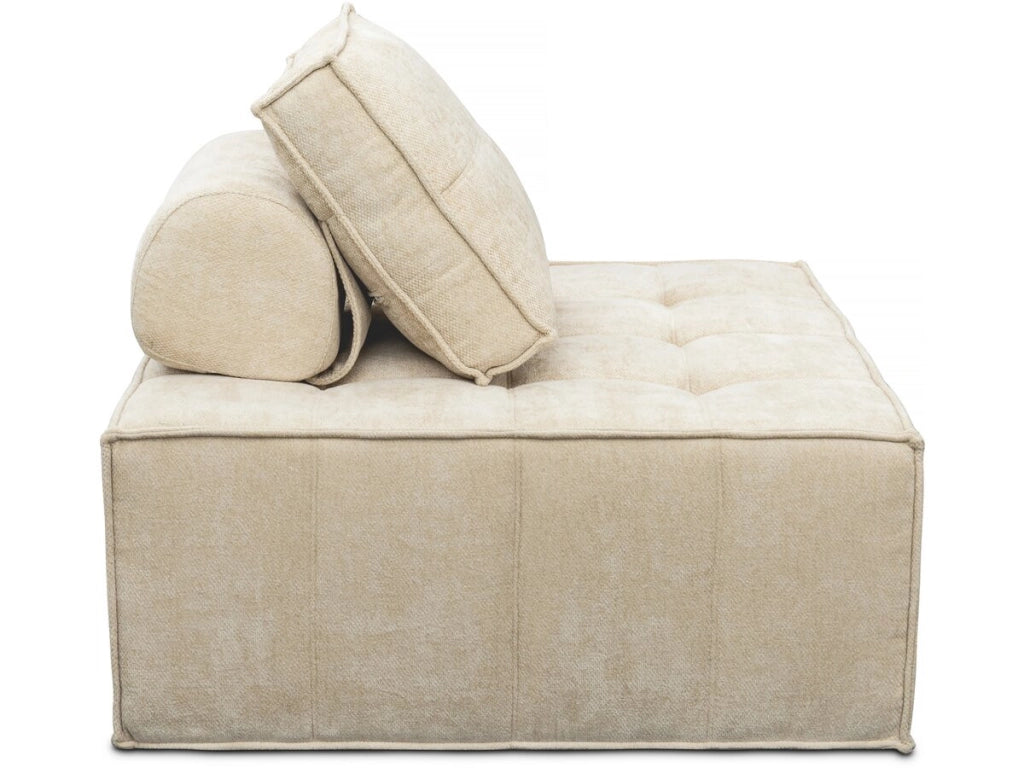 Poltrona in velluto - 96 x 100 x 89 cm - Beige