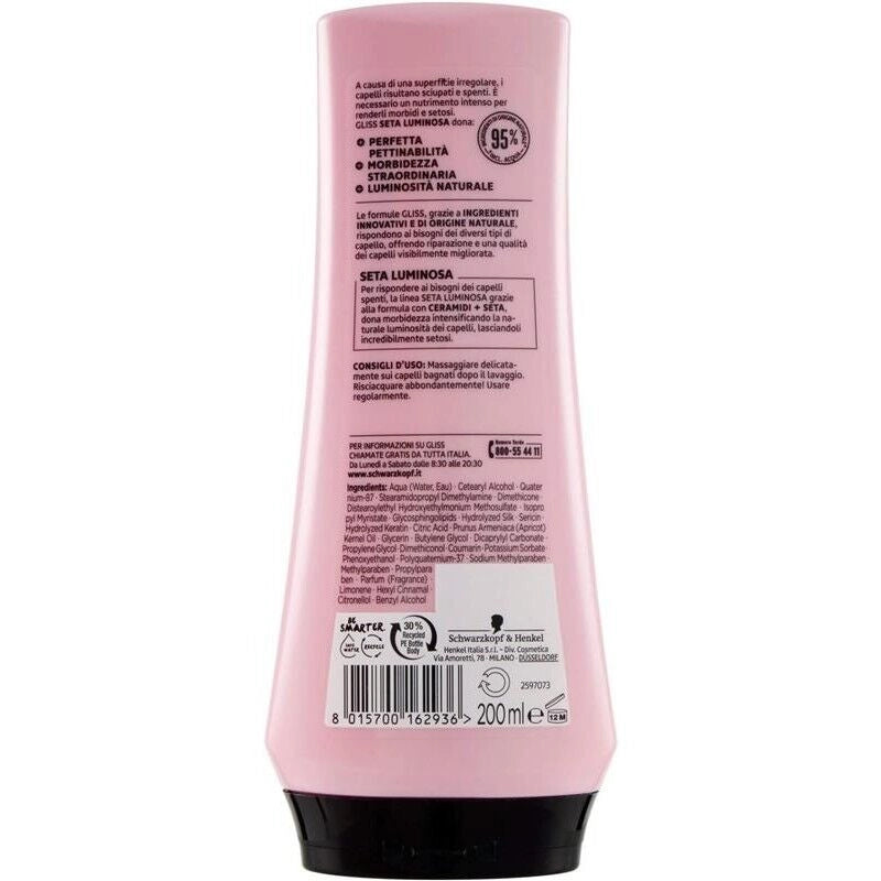 SCHWARZKOPF GLISS BALSAMO ILLUMINANTE PER CAPELLI SPENTI 200 ML PER CAPELLI SPENTI