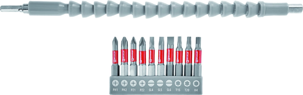 Einhell SET BITS CON ALBERINO FLESSIBILE 11 PEZZI