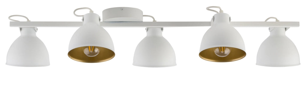 Plafoniera loft bianco oro 5 luci E27 Mars Sigma Lighting