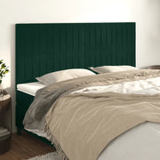 Testiera Verde Scuro 200x5x118/128 cm Velluto