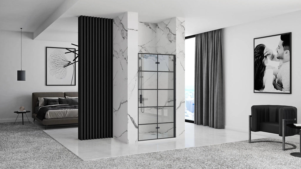 Porta Doccia Rea Molier Black 100 +profil