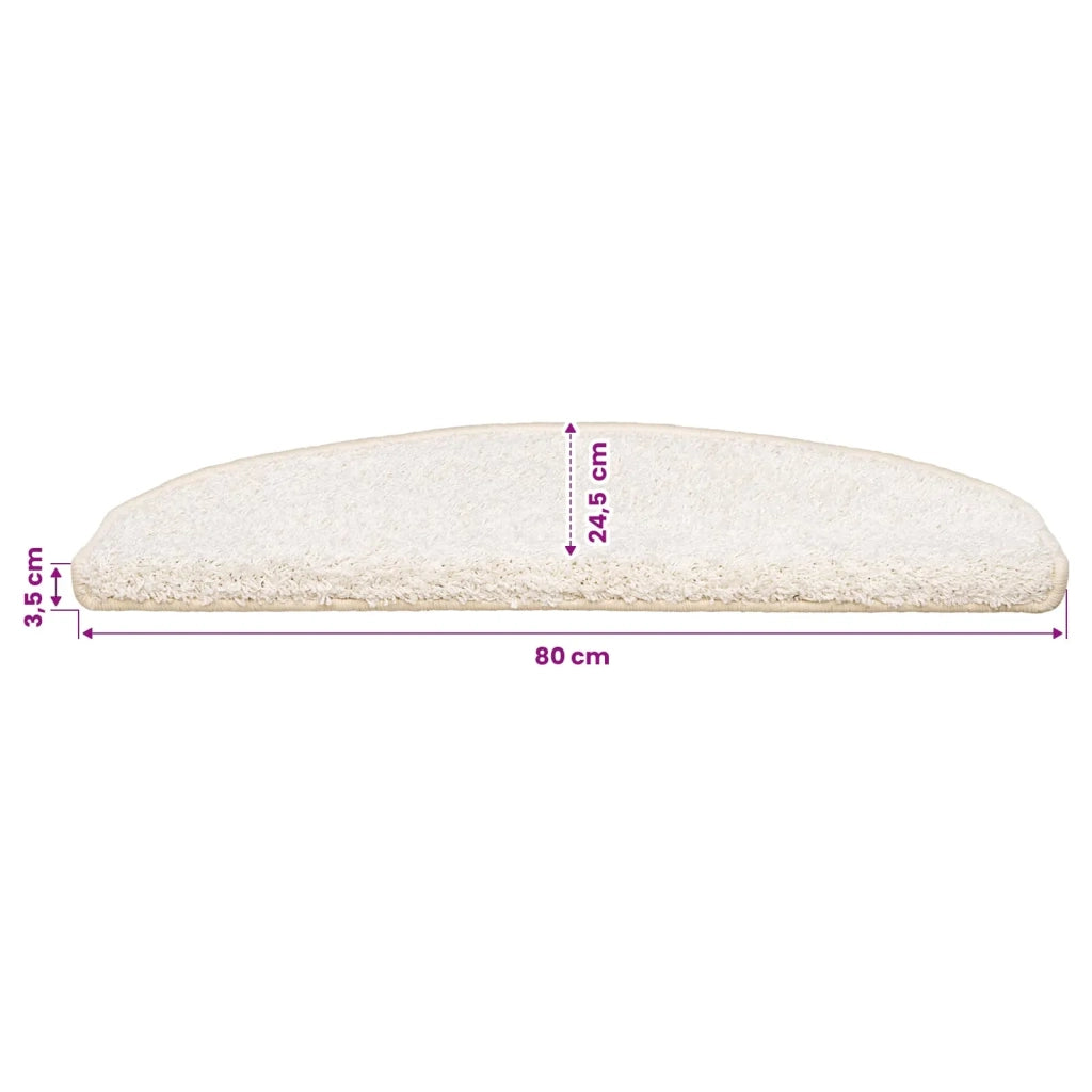Tappetini per scale autoadesivi Semicircolare 15 pz | Gradini per Scale Bianco