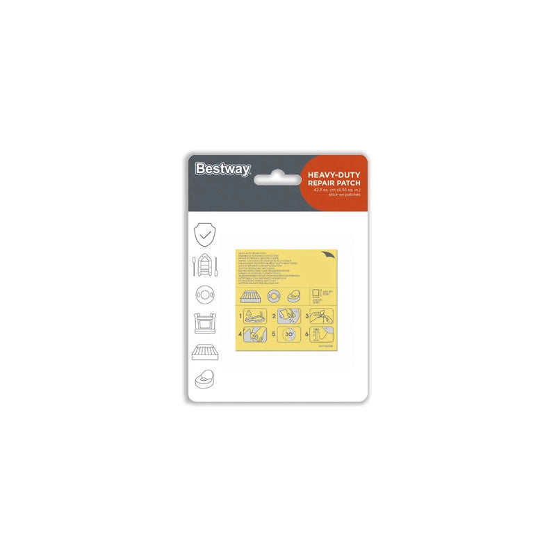 Kit riparazione piscine Bestway 10 toppe autoadesive 6,5×6,5 cm