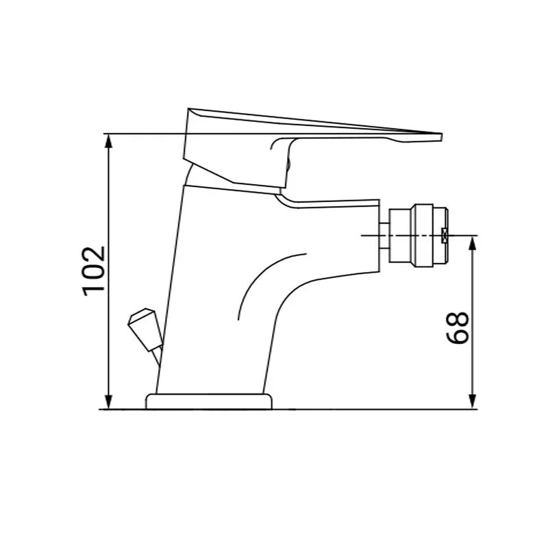 Miscelatore bidet finitura cromata, serie esse1