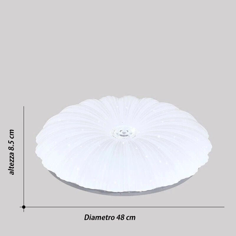 Plafoniera Lampadario da soffitto Luce Led 46W con Telecomando Timer Dimmerabile