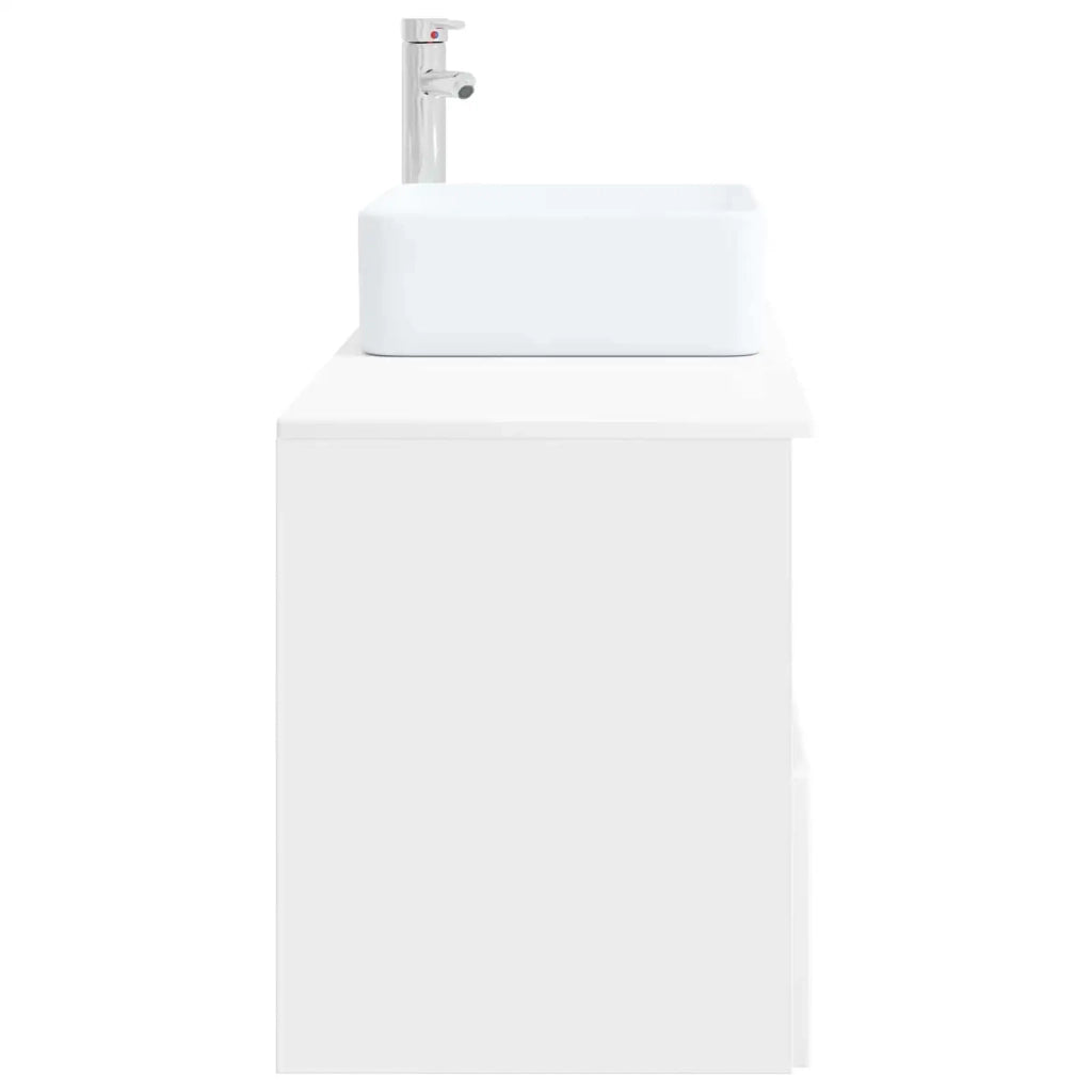 Set di mobili per il bagno 2 pz Bianco Legno ingegnerizzato 3404044