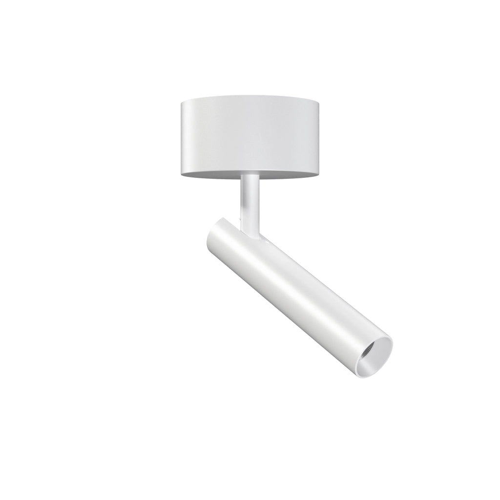 Alp Proiettore LED da Superficie 4,5W 36º 2700K Bianco Opaco, Illuminazione d'Accento per Interni ad Alta Resa Cromatica CRI>90, Design Minimalista