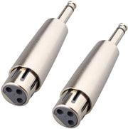 Adattatore XLR a Jack - 2 pezzi - convertitore microfono mono a stereo - con connettore TRS 6,35mm
