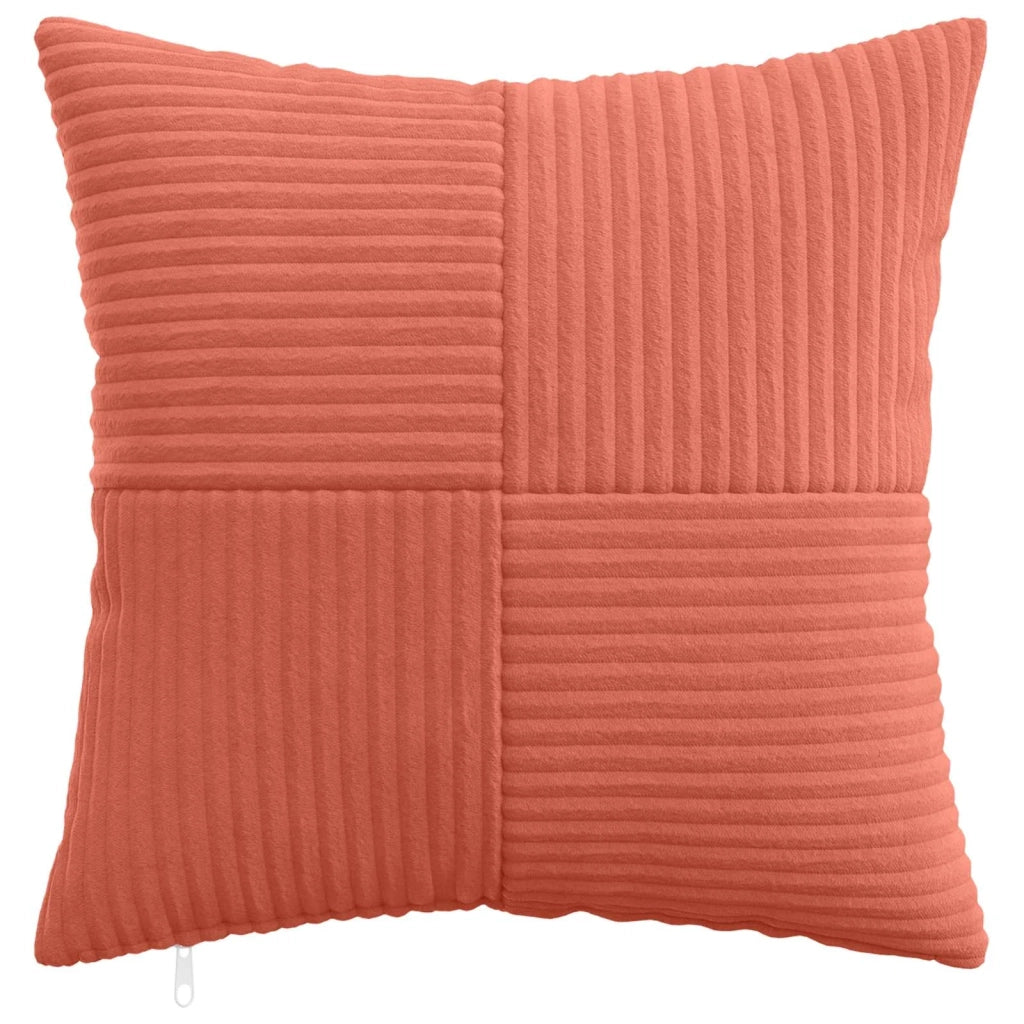 Federa 6 pcs ALMELO Rosso Arancio 35 x 35 cm corduroy 914062