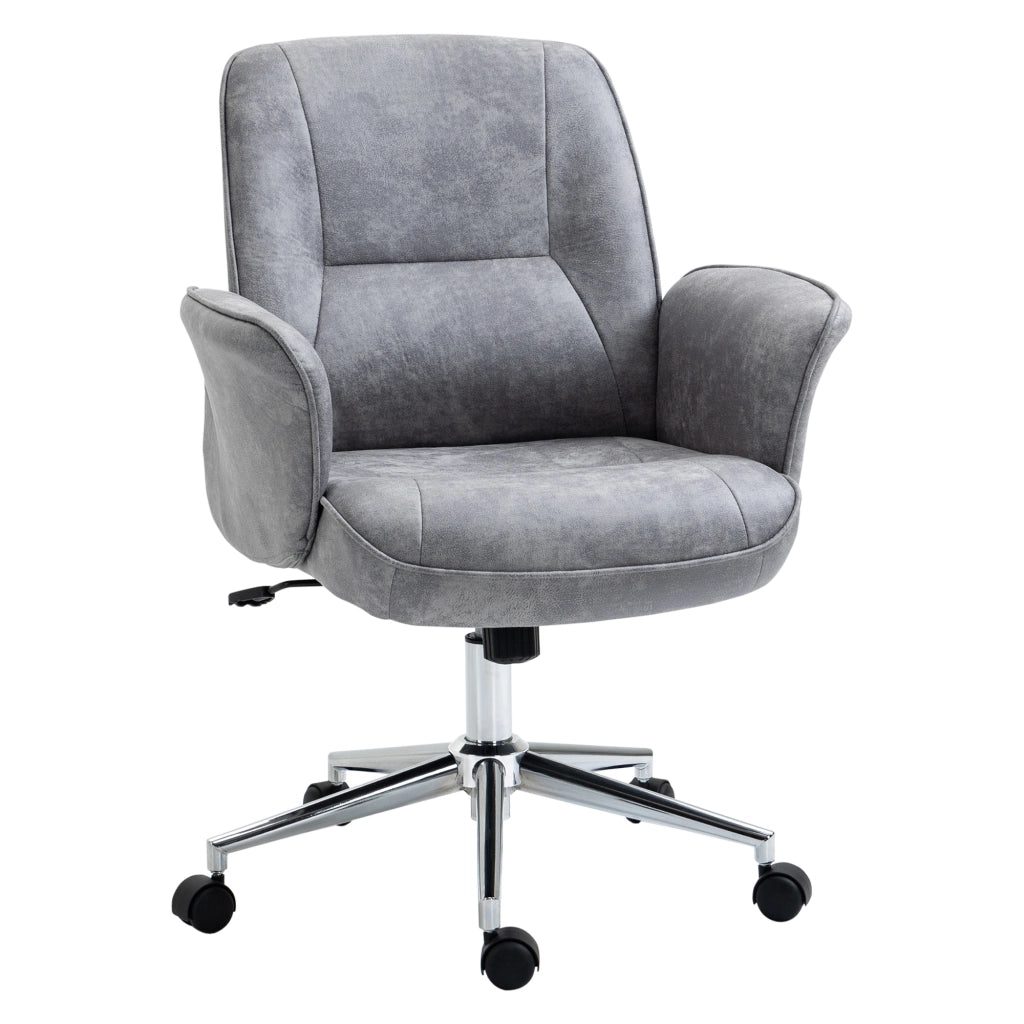 Sedia da Ufficio Ergonomica ¨C Xylo ¨C Microfibra Grigio Chiaro, Altezza Regolabile 92-102cm