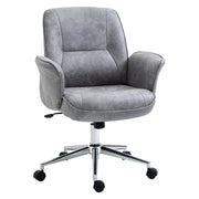 Sedia da Ufficio Ergonomica ¨C Xylo ¨C Microfibra Grigio Chiaro, Altezza Regolabile 92-102cm