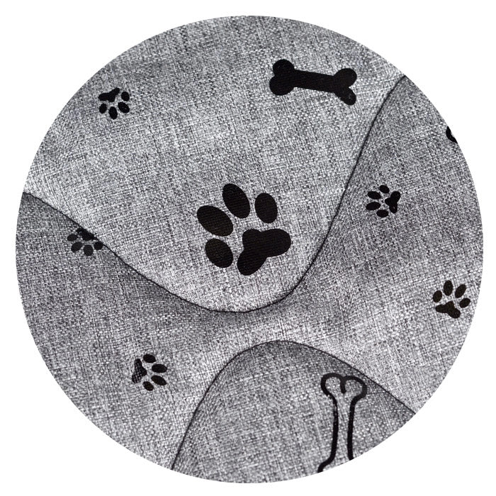 AIO FACTORY 115x95 cm Letto per cani impermeabile Ossa nere