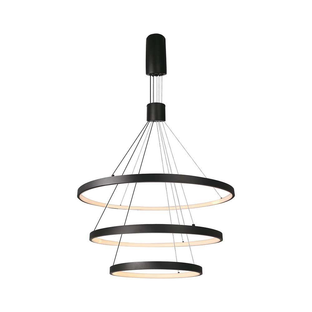 Lampada a sospensione LED dimmerabile nera 3000K V-TAC