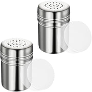 Set di 2 spolverini zucchero - acciaio inossidabile - ideale per cuochi dilettanti
