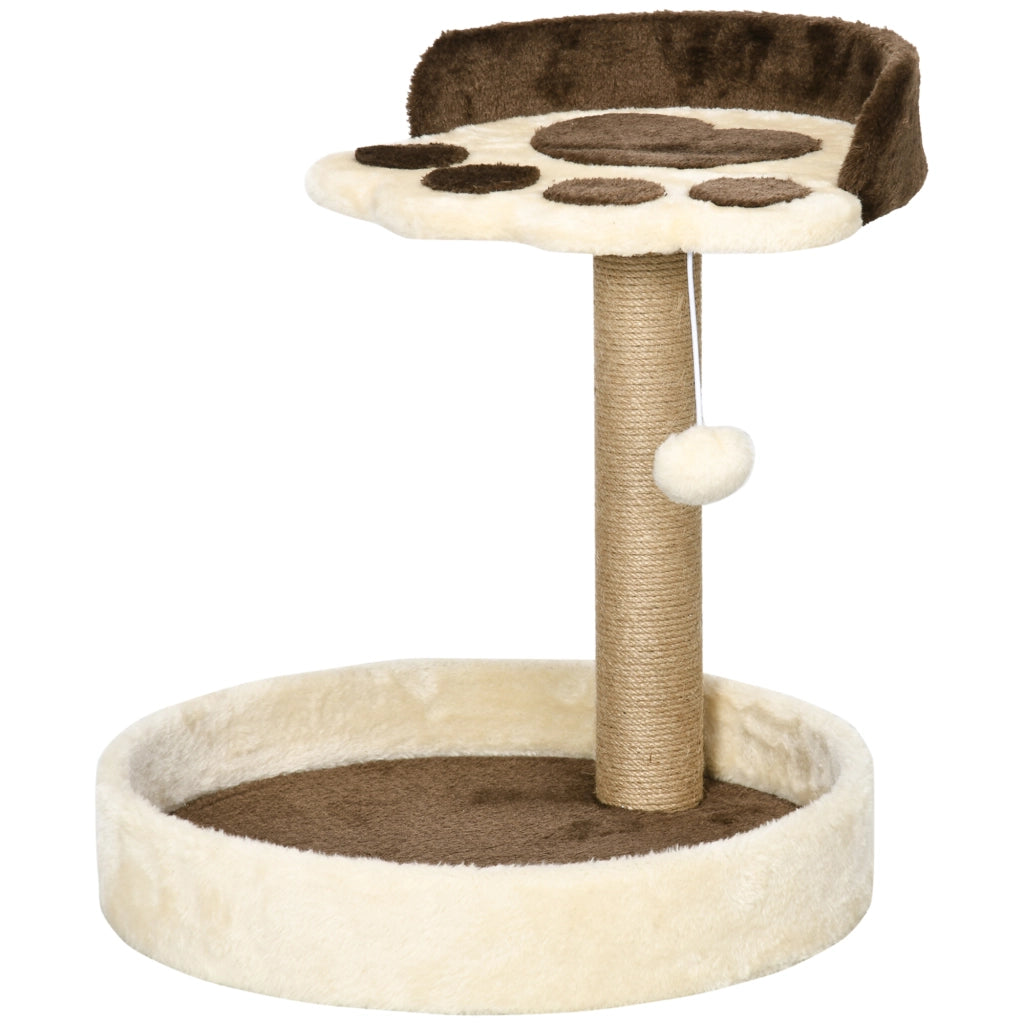 Albero tiragraffi per gatti con 2 cuccette ¨C Minimal ¨C marrone 44 cm