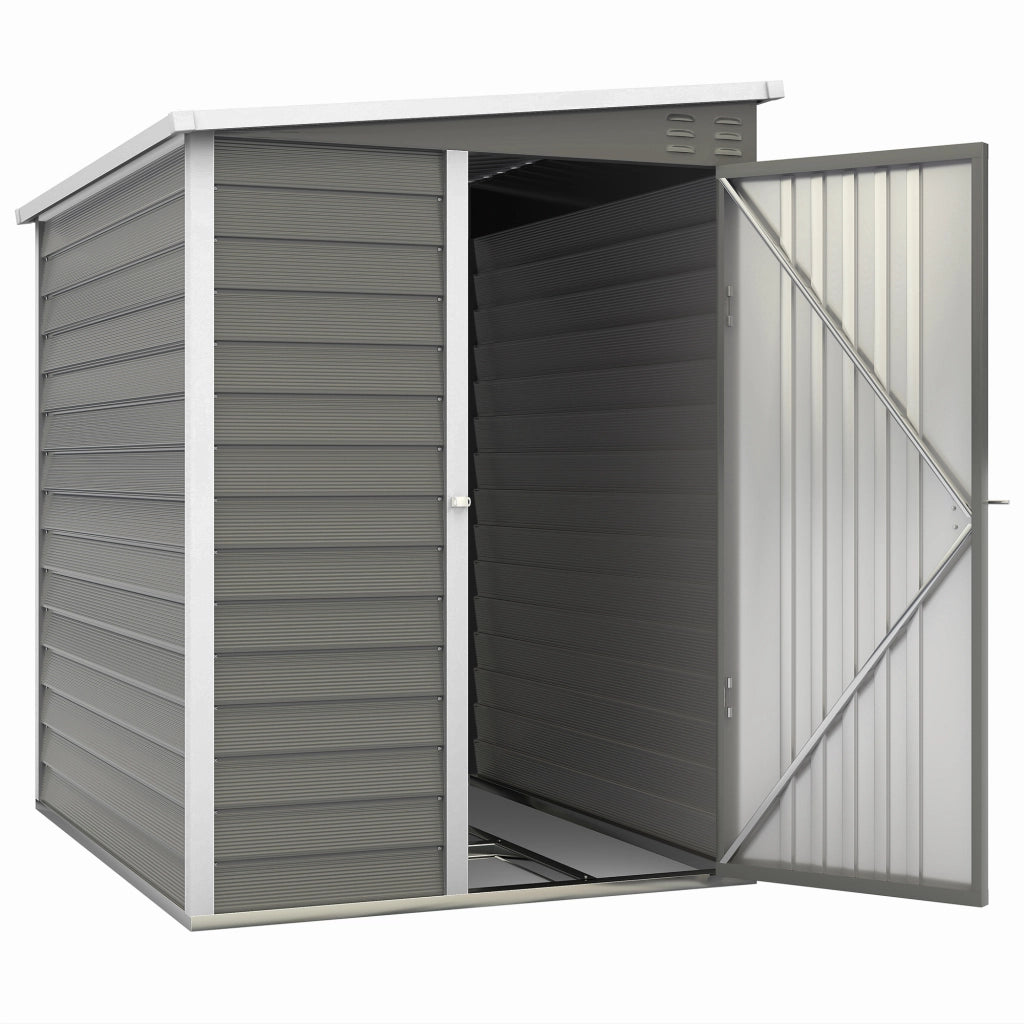 Casetta da Giardino in Metallo ¨C Xylo ¨C Acciaio Zincato Grigio 142x184x165 cm